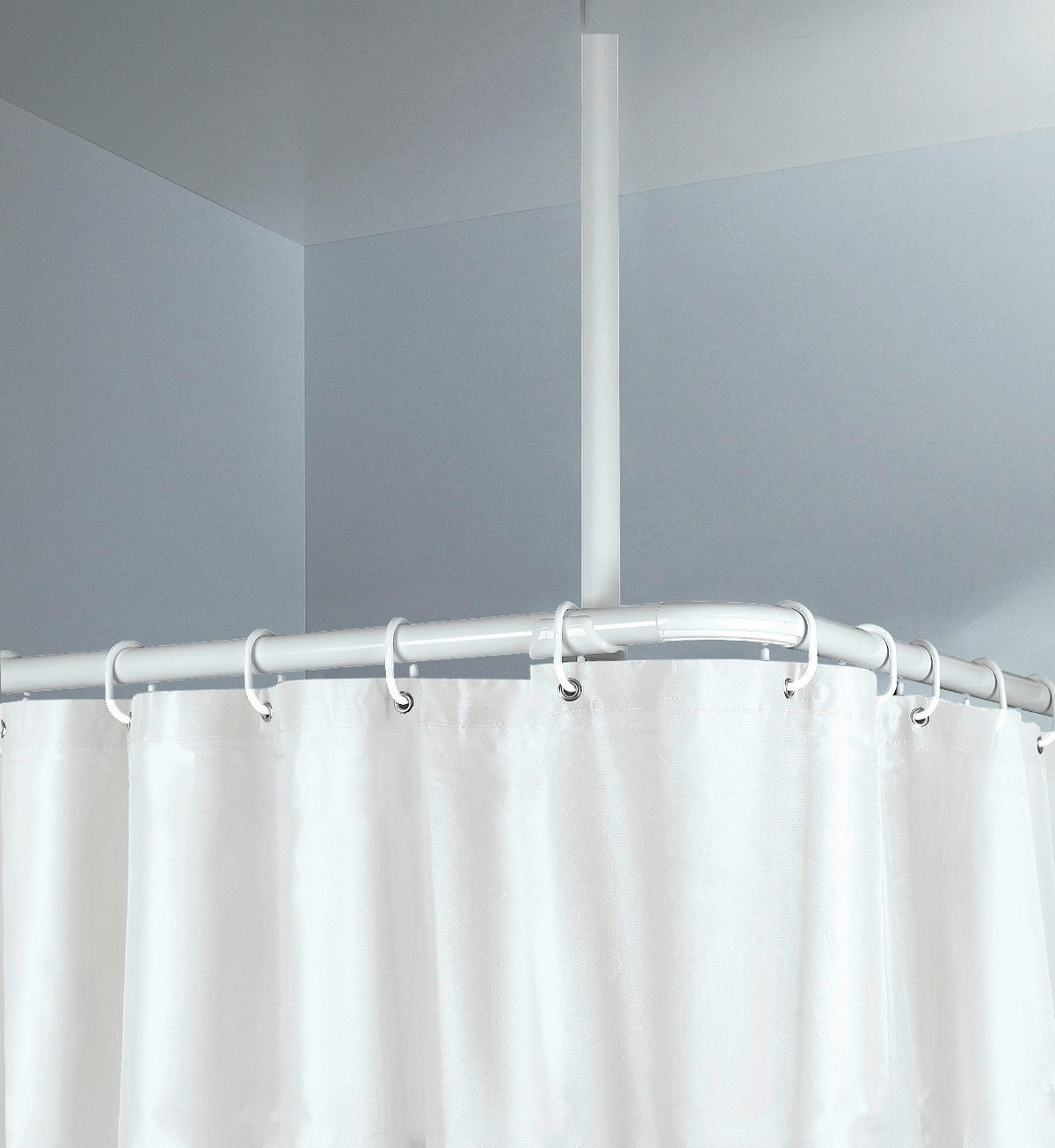 DECKENSTÜTZE 60 cm  - Weiß, Basics, Metall (60cm) - Kleine Wolke