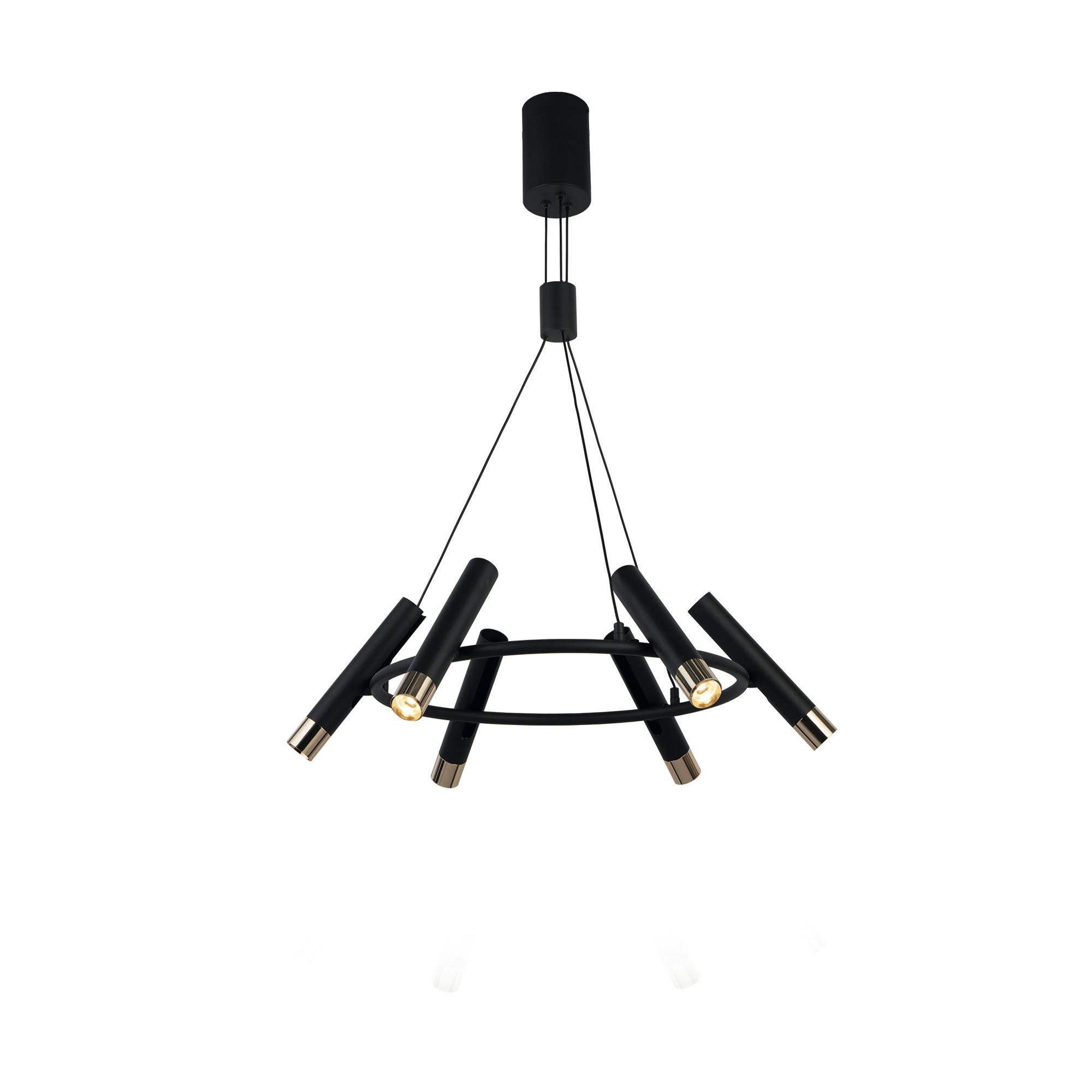 LED-PENDELLEUCHTE 70/80 cm  - Goldfarben/Schwarz, Design, Kunststoff/Metall (70/80cm)