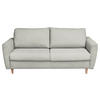 SCHLAFSOFA  in Flachgewebe Hellgrau  - Buchefarben/Hellgrau, Design, Holz/Textil (195/90/102cm) - Livetastic