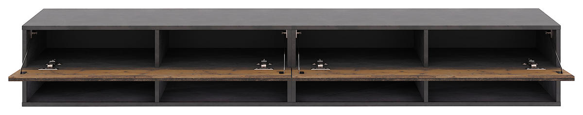 LOWBOARD DERBY  in 280/31,5/32,5 cm  - Alteiche/Dunkelgrau, Design, Holzwerkstoff (280/31,5/32,5cm) - Livetastic