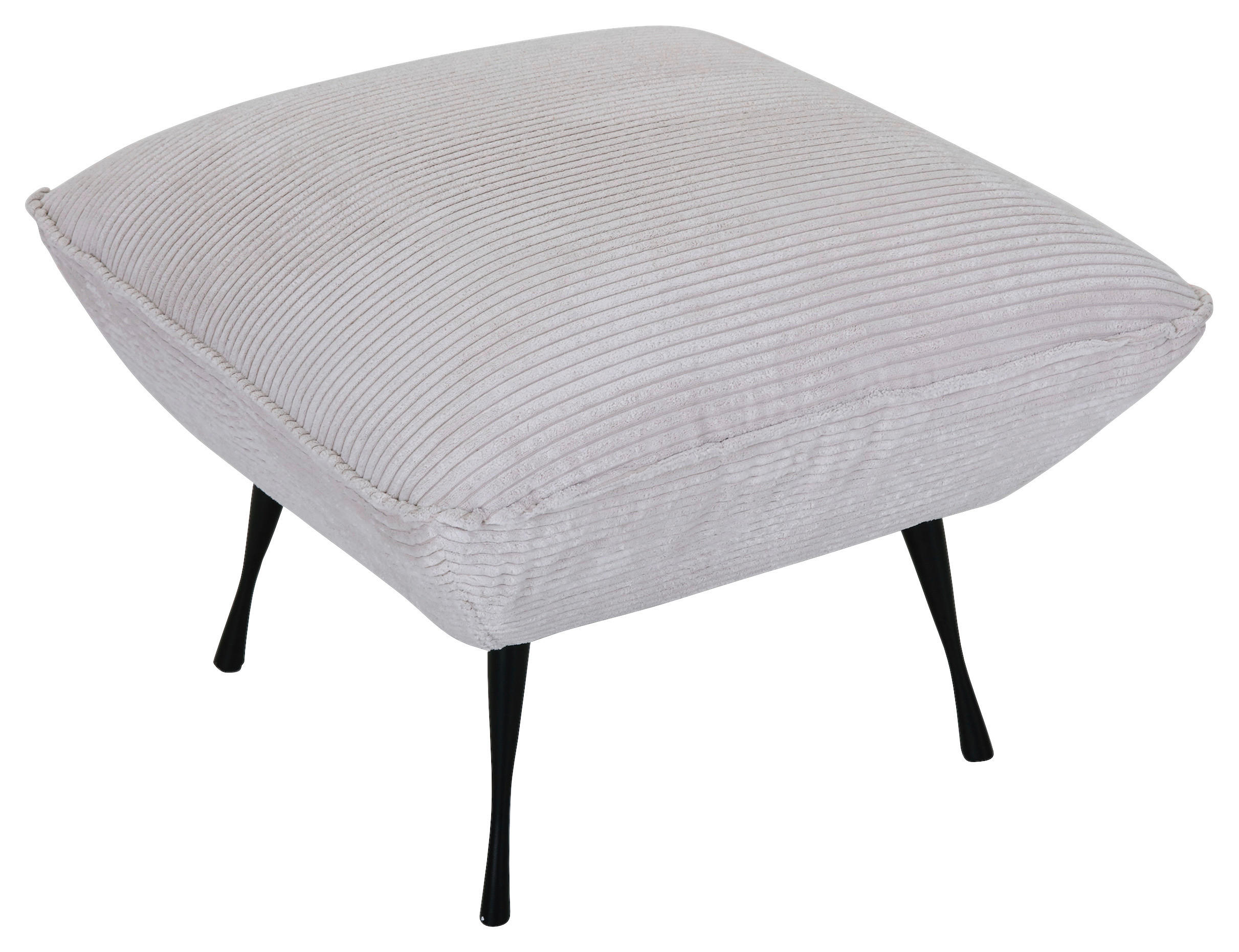 HOCKER in Textil Beige  - Beige/Schwarz, Konventionell, Textil/Metall (60/49/53cm) - MID.YOU
