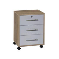 ROLLCONTAINER 44/58/40 cm  - Silberfarben/Grau, LIFESTYLE, Holzwerkstoff/Metall (44/58/40cm) - MID.YOU