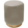 BEISTELLTISCH Taupe, Goldfarben rund  - Taupe/Goldfarben, Design, Metall (35/44,5cm) - Kayoom