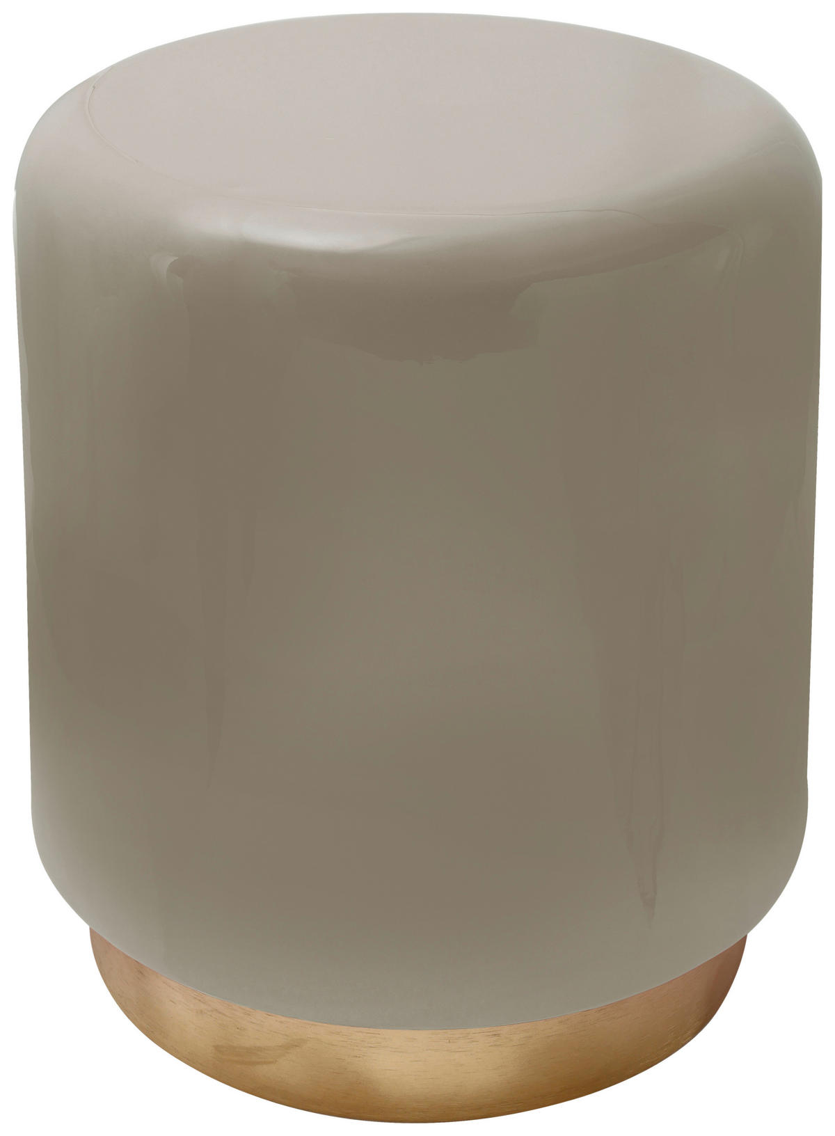 BEISTELLTISCH Taupe, Goldfarben rund  - Taupe/Goldfarben, Design, Metall (35/44,5cm) - Kayoom