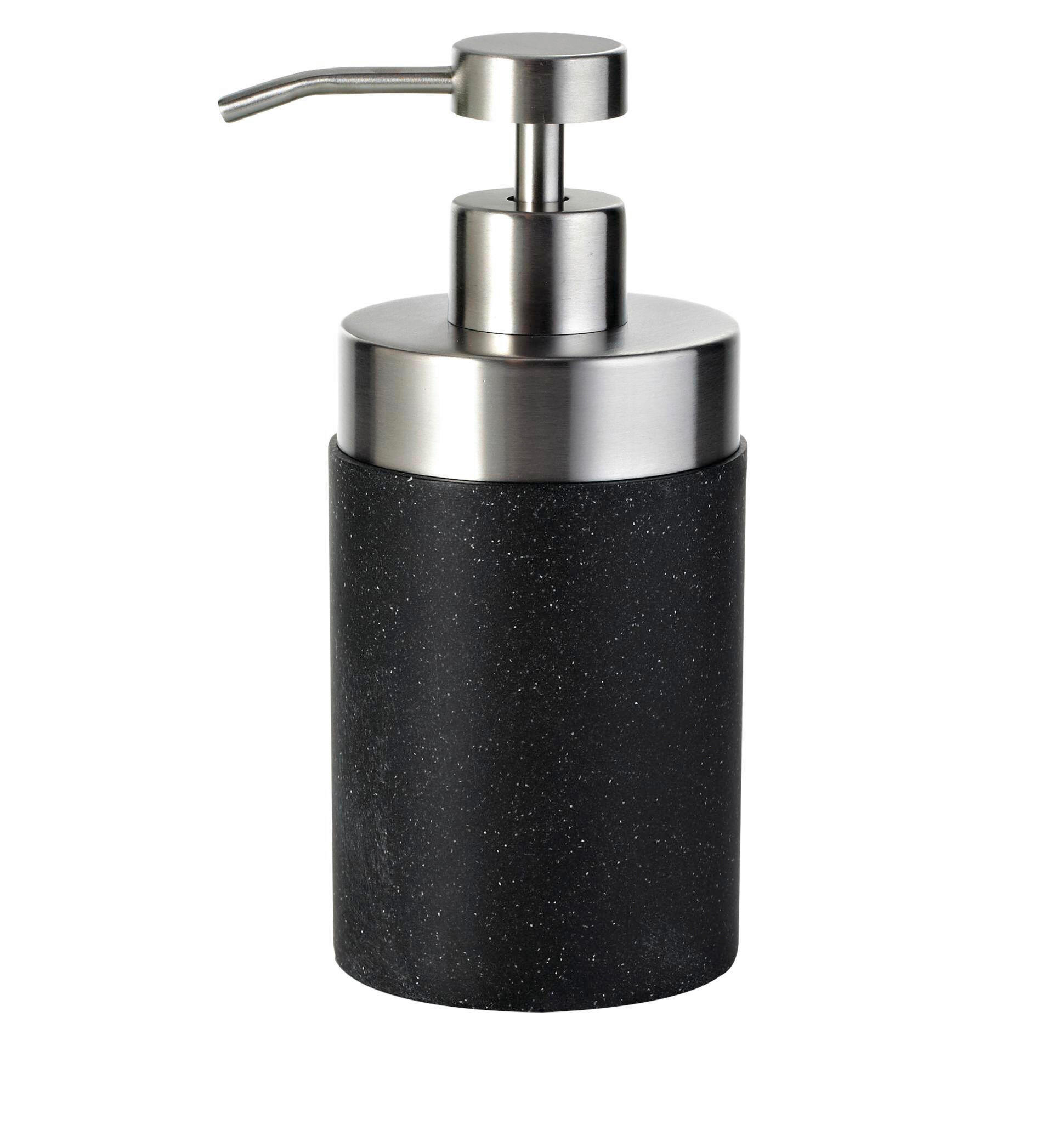 SEIFENSPENDER Metall, Kunststoff  - Schwarz, Basics, Kunststoff/Metall (7,5/16,5/7,5cm) - Sadena