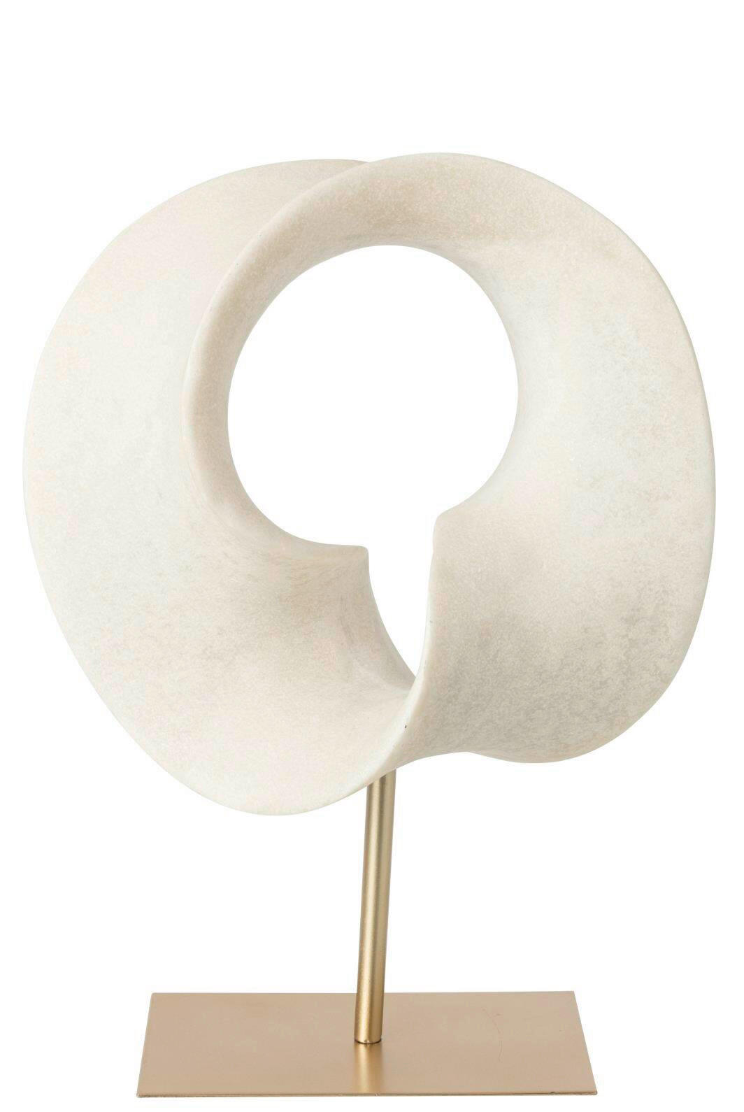 SKULPTUR - Weiss/Goldfarben, Basics, Naturmaterialien/Stein (34/18/43cm) - Ambia Home