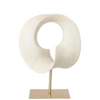 SKULPTUR - Weiss/Goldfarben, Basics, Naturmaterialien/Stein (34/18/43cm) - Ambia Home