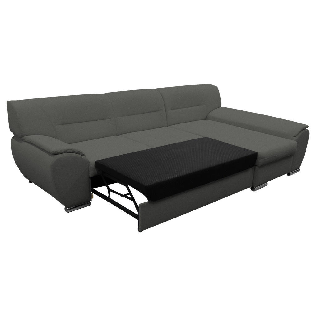 Thumbnail - Mid.you Ecksofa, Grau, Textil, 3-Sitzer, Ottomane rechts, L-Form, 281x167 cm, Made in EU, Stoffauswahl, seitenverkehrt e...
