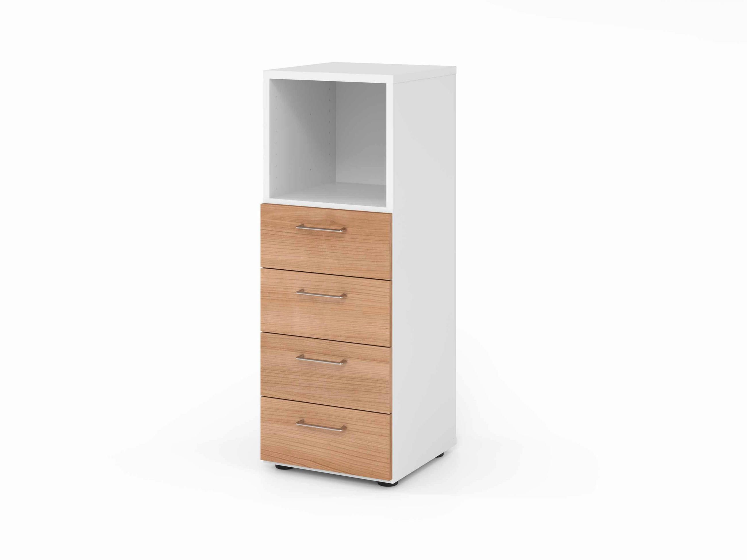AKTENSCHRANK Weiß, Nussbaumfarben  - Nussbaumfarben/Weiß, Basics, Holzwerkstoff (40/110/41,7cm) - Venda