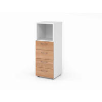AKTENSCHRANK Weiß, Nussbaumfarben  - Nussbaumfarben/Weiß, Basics, Holzwerkstoff (40/110/41,7cm) - Venda