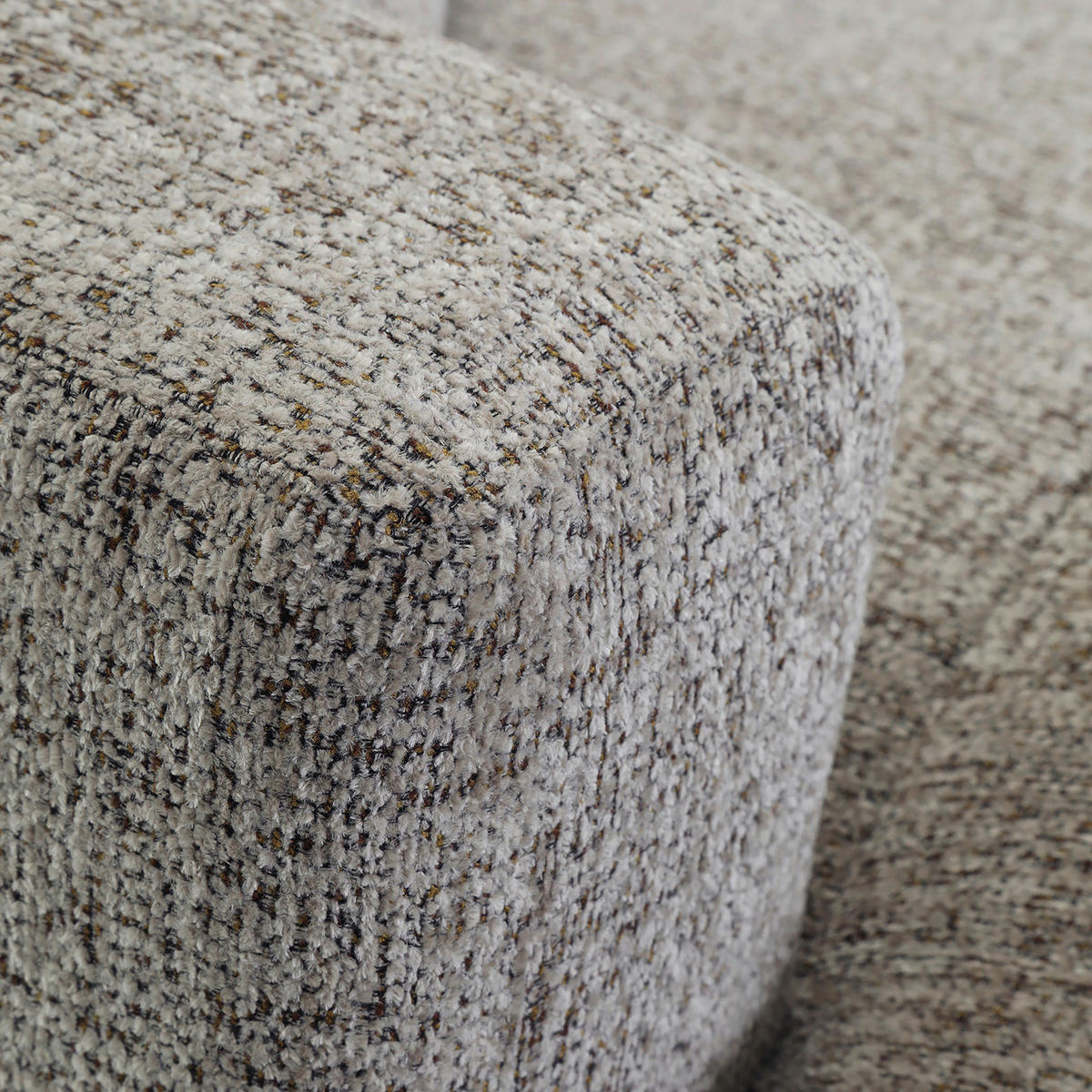 ECKSOFA Braun Chenille  - Creme/Schwarz, MODERN, Kunststoff/Textil (178/231cm) - Carryhome