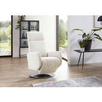 RELAXSESSEL 71/110/82 cm  in Textil Creme  - Chromfarben/Creme, KONVENTIONELL, Textil/Metall (71/110/82cm) - Sit & More