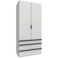 ORMAR S PREKLOPNIM VRATIMA bijela   - bijela/crna, Moderno, drvni materijal (100/216/58cm) - Hom`in