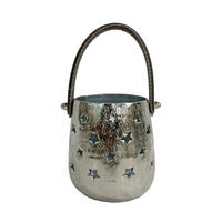 LATERNE  - Dunkelbraun/Nickelfarben, LIFESTYLE, Leder/Metall (9/16cm) - X-Mas