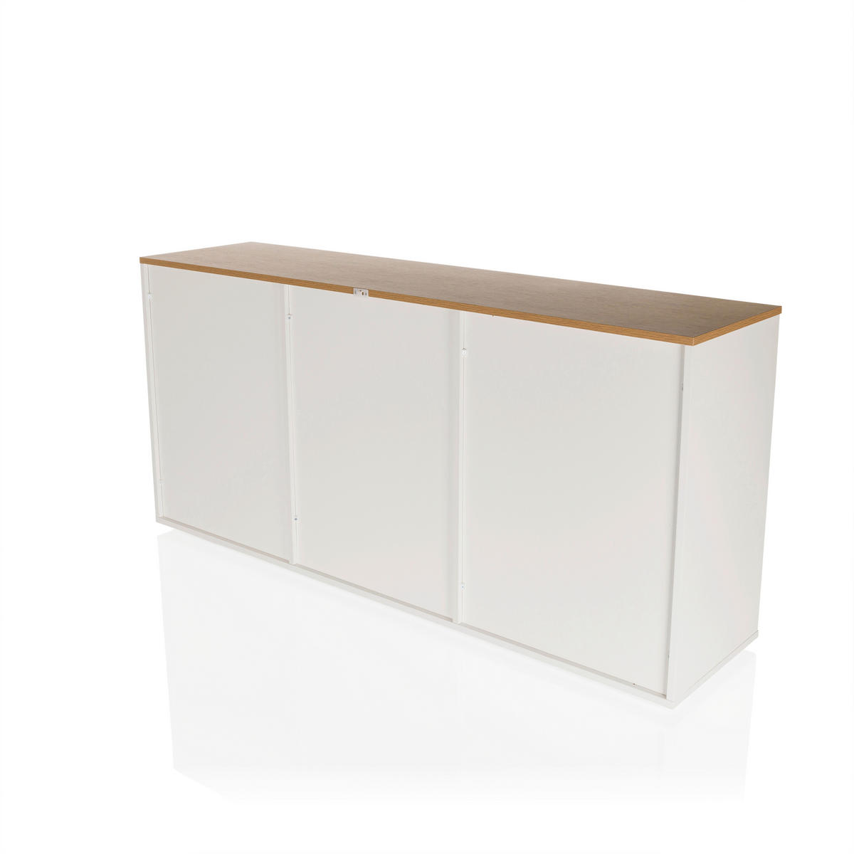 SIDEBOARD  in 160/76/40 cm  - Eichefarben/Weiß, MODERN, Holzwerkstoff (160/76/40cm) - MID.YOU