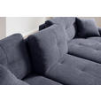 ECKSOFA in Mikrofaser Blau  - Chromfarben/Blau, MODERN, Kunststoff/Textil (276/193cm) - Hom`in