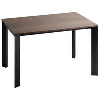 ESSTISCH in Metall, Holzwerkstoff 120/80/75 cm   - Schwarz/Braun, Design, Holzwerkstoff/Metall (120/80/75cm) - home24