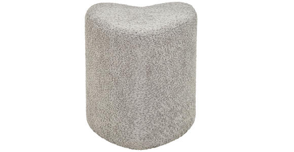 HOCKER Vliesstoff, Bouclé Grau - Grau, Trend, Textil (41/44/41cm) - Xora