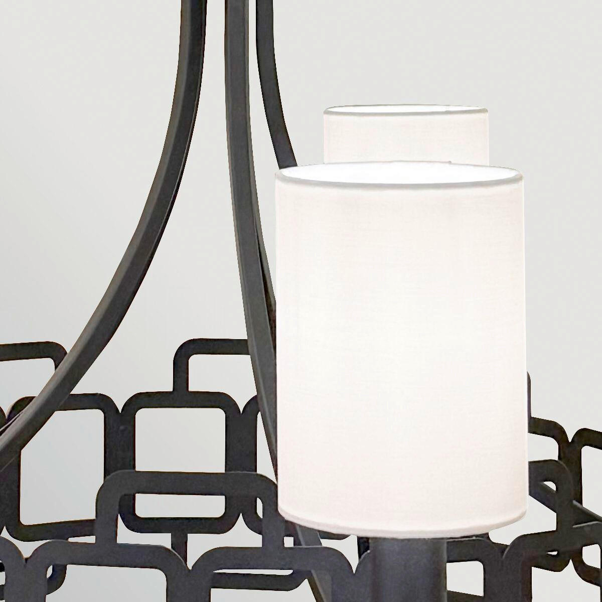 KRONLEUCHTER Hinkley 39,5/71,7 cm  - Schwarz, Design, Textil/Metall (39,5/71,7cm) - Elstead Lighting
