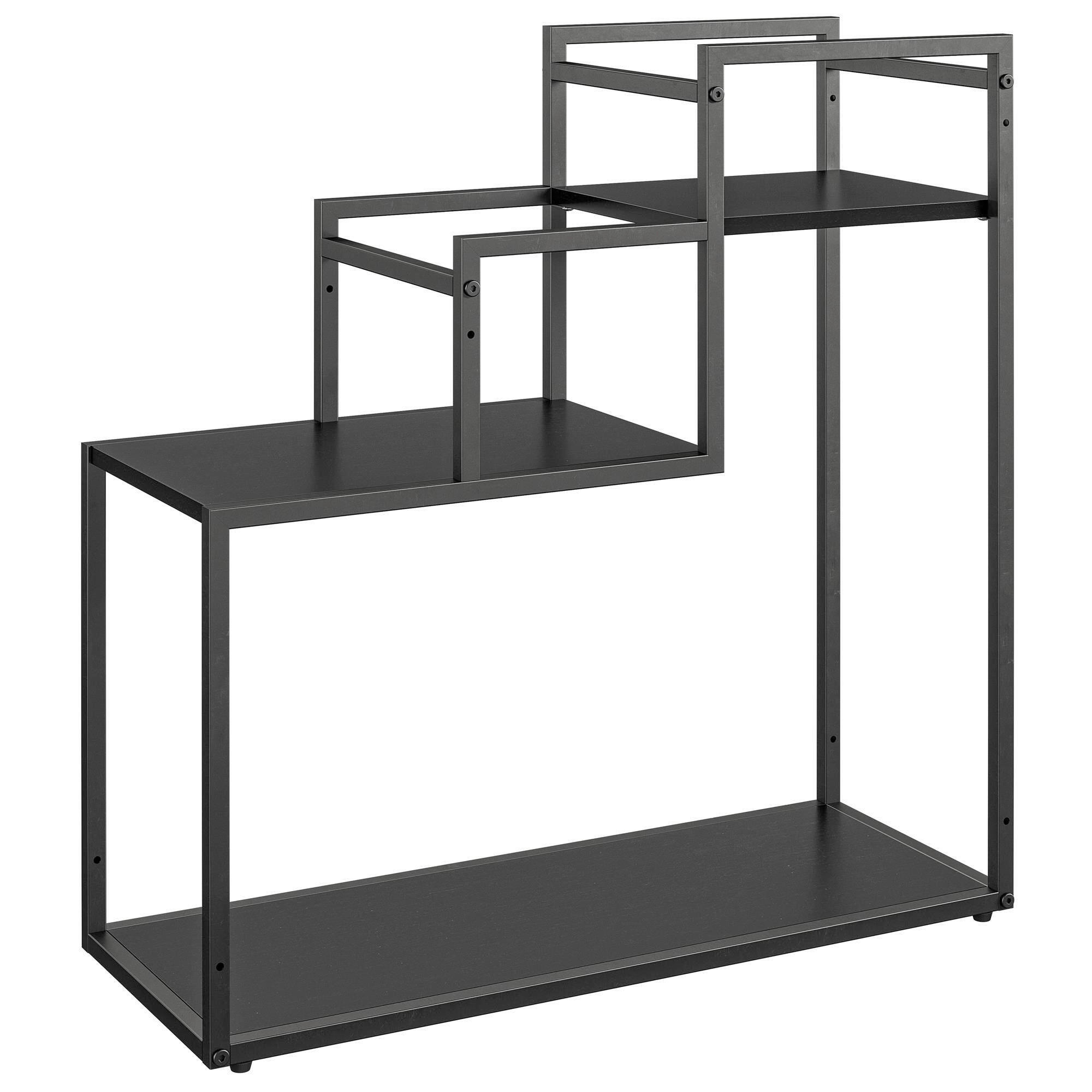BLUMENSTÄNDER Metall  - Schwarz, Design, Metall (58/58/23cm) - MID.YOU