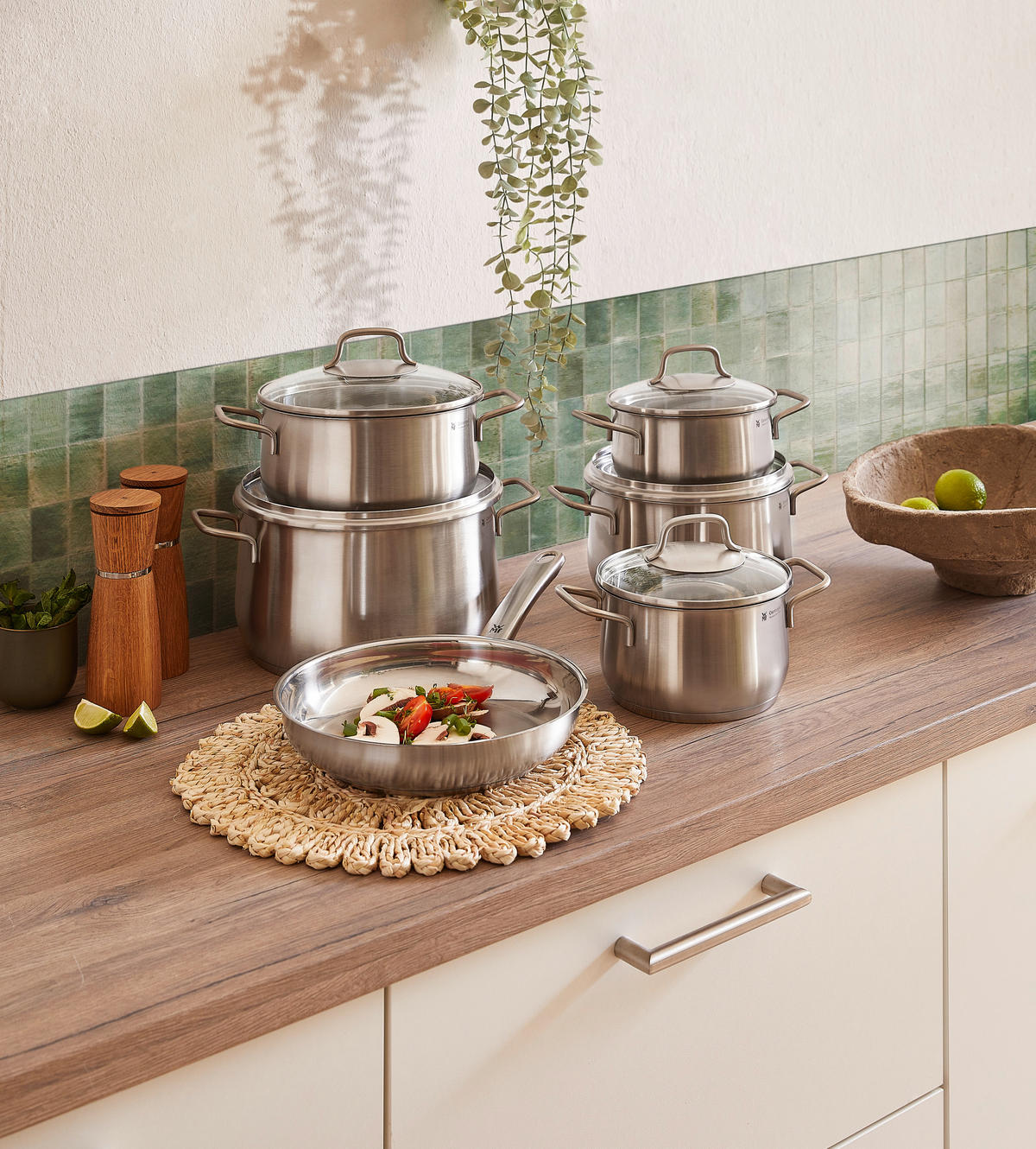 KOCHTOPFSET Brilliant 6-teilig  - Klar/Edelstahlfarben, Basics, Glas/Metall - WMF