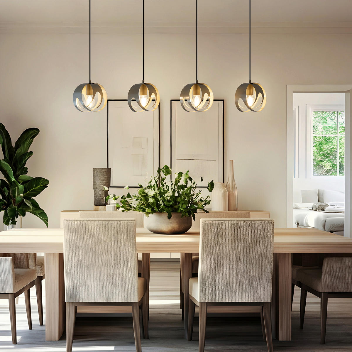 HÄNGELEUCHTE 110/18/110 cm  - Greige, LIFESTYLE, Metall (110/18/110cm)