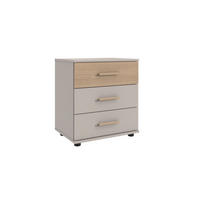 Noptieră, 52/58/38 cm, cașmir, stejar Artisan - cașmir/stejar Artisan, Basics, plastic/material pe bază de lemn (52/58/38cm)