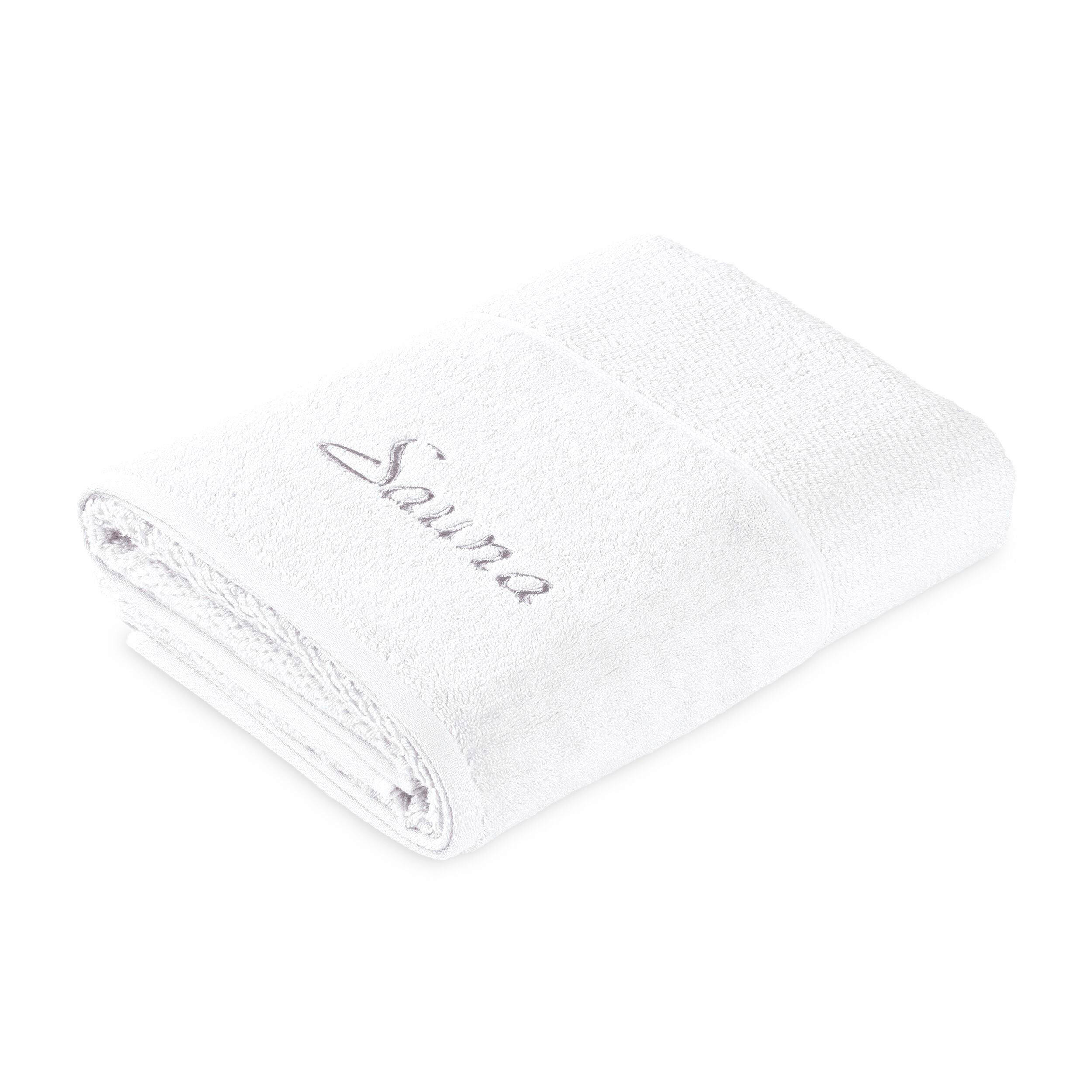 SAUNATUCH FROTTANA PEARL Weiß  - Weiß, Basics, Textil (80/200cm) - Moeve