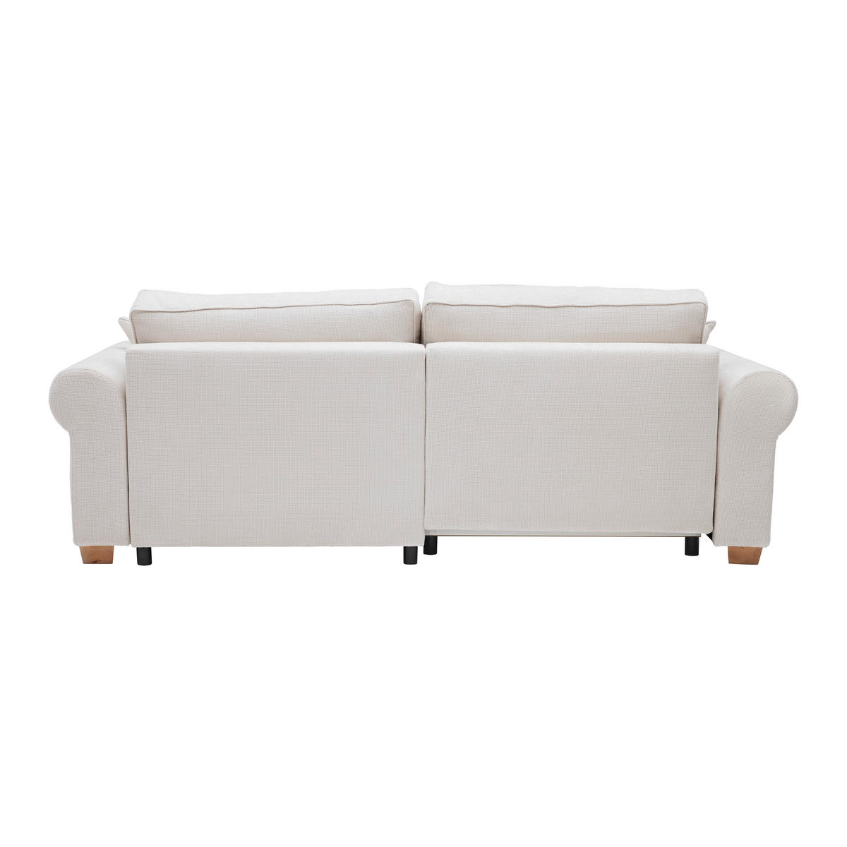 HÖRNSOFFA i cremefärgad  - beige/cremefärgad, Modern, trämaterial/trä (255/185cm) - MID.YOU