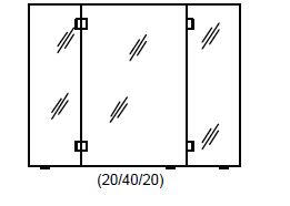 SPIEGELSCHRANK 80/68,2/13,4 cm  - Silberfarben, MODERN, Glas/Holzwerkstoff (80/68,2/13,4cm) - Welnova