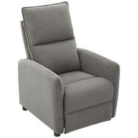 Fotoliu Pentru Televizor din lemn, metal, plastic, textil, gri deschis - gri deschis/negru, Konventionell, plastic/lemn (74/101/95cm) - Carryhome