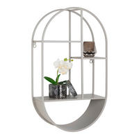 WANDREGAL  - Grau, Design, Metall (35/60/15cm)