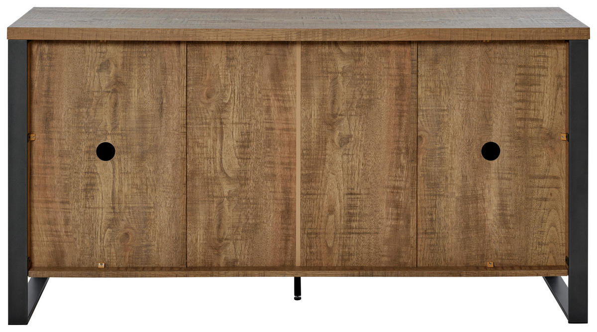 SIDEBOARD 150/76,2/39,5 cm  in Eichefarben  - Eichefarben/Anthrazit, Modern, Holzwerkstoff/Metall (150/76,2/39,5cm) - MID.YOU