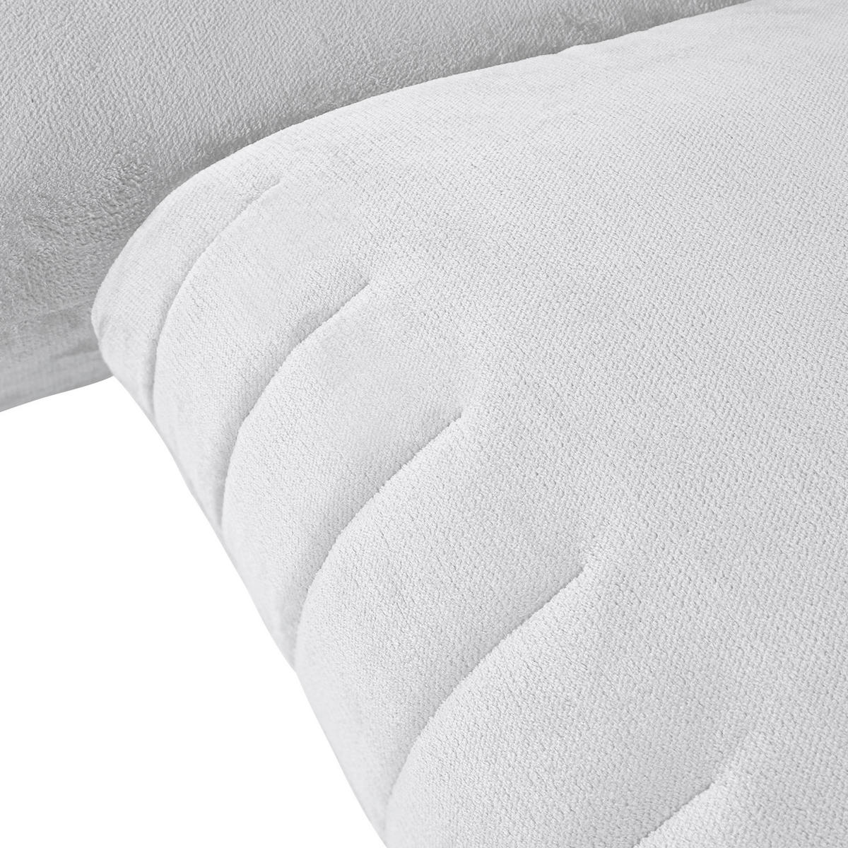 HÖRNSOFFA i plysch vit  - vit/svart, Klassisk, textil/plast (170/270cm) - MID.YOU