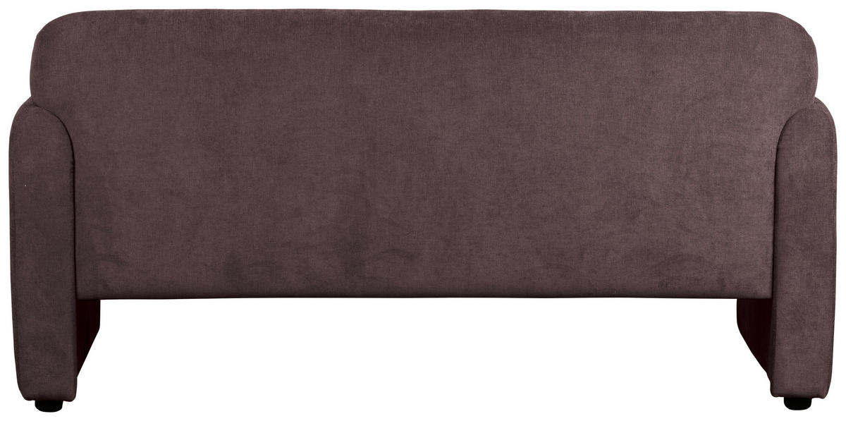 2-SITZER-SOFA MILA Samt Dunkelrot  - Schwarz/Dunkelrot, Design, Kunststoff/Textil (148/83/76cm) - MID.YOU