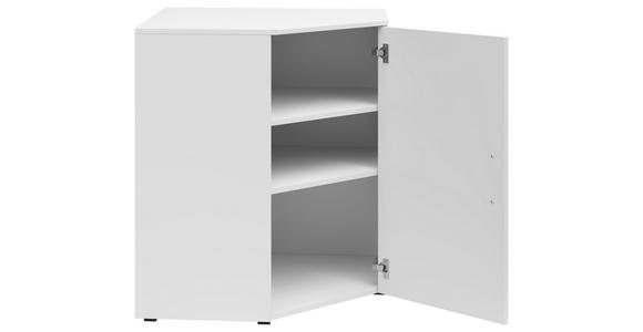 ECKKOMMODE 71,5/83/71,5 cm in Weiß - Anthrazit/Schwarz, MODERN, Holzwerkstoff/Kunststoff (71,5/83/71,5cm) - Carryhome