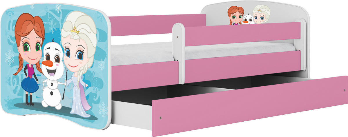 KINDER-/JUNIORBETT - Pink/Birkefarben, MODERN, Holz/Holzwerkstoff (80/160cm) - MID.YOU