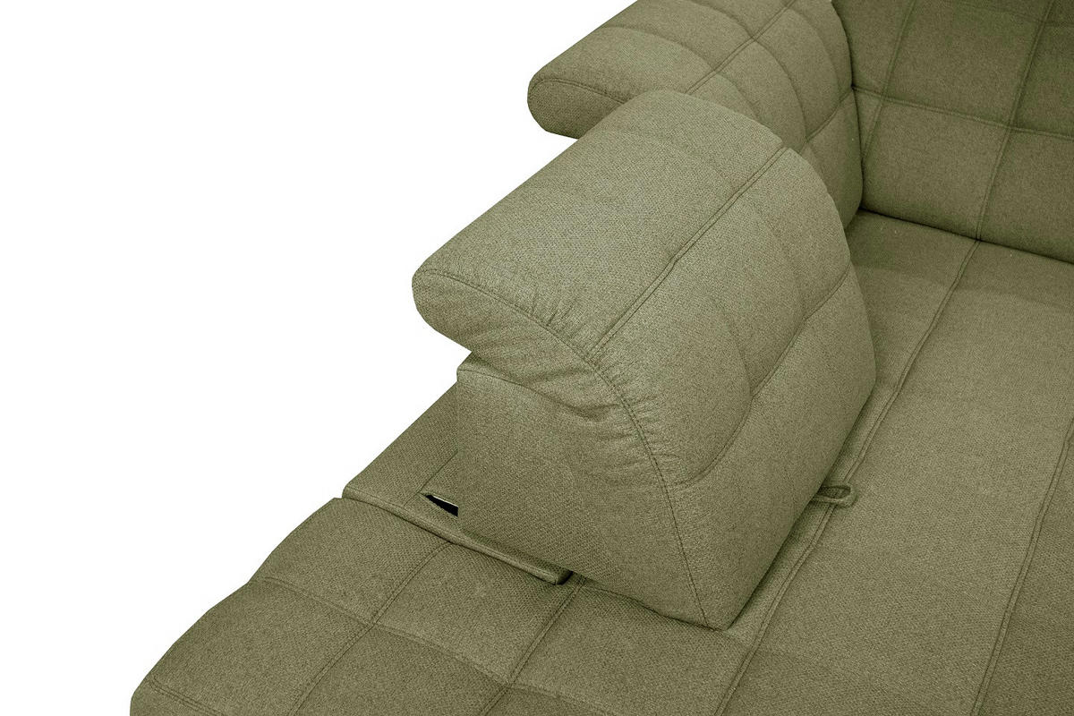 SAROKKANAPÉ textil zöld  - fekete/zöld, Design, textil/fa (216/297cm) - Xora