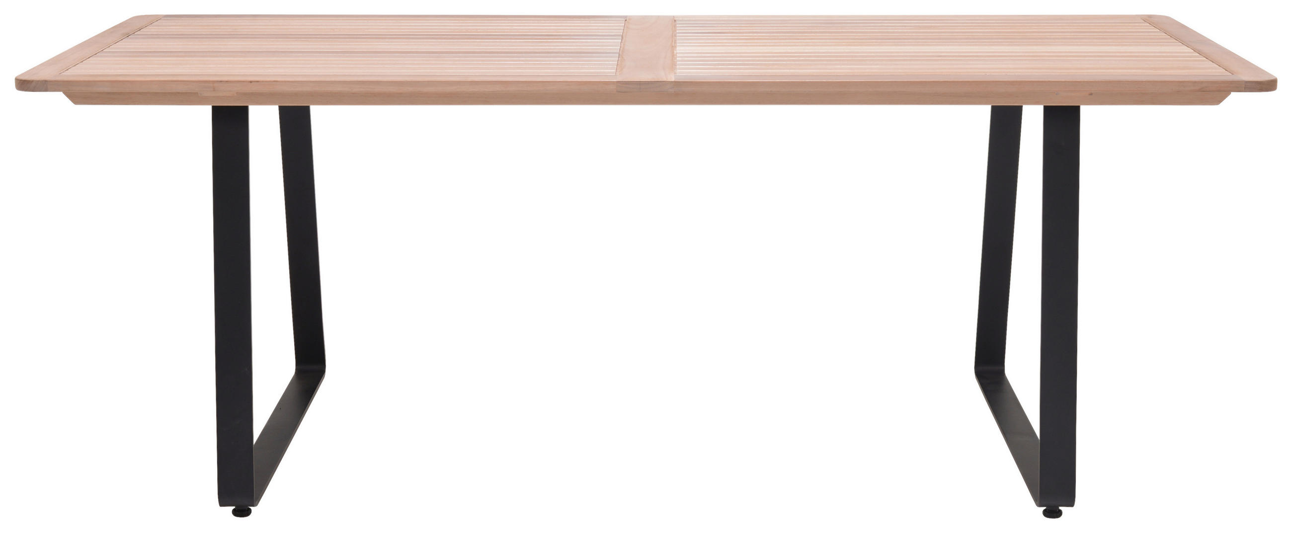 GARTENTISCH 208/89/74 cm Metall rechteckig  - Schwarz/Teakfarben, Design, Holz/Metall (208/89/74cm) - Ambia Garden