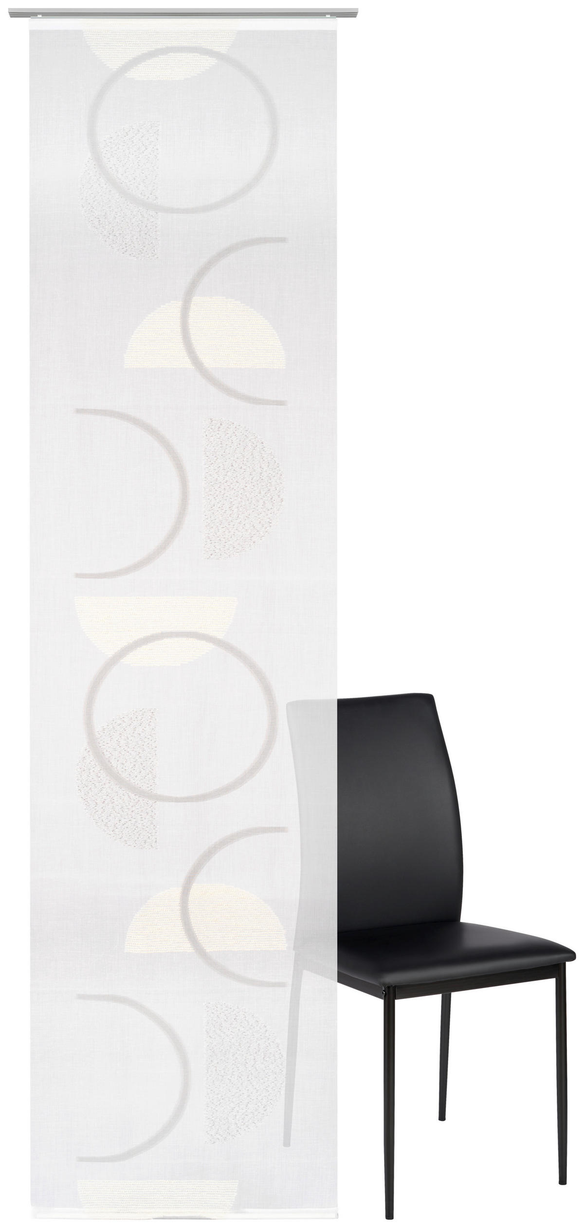 FLÄCHENVORHANG   halbtransparent   60/255 cm  - Grau, Trend, Textil (60/255cm) - Novel