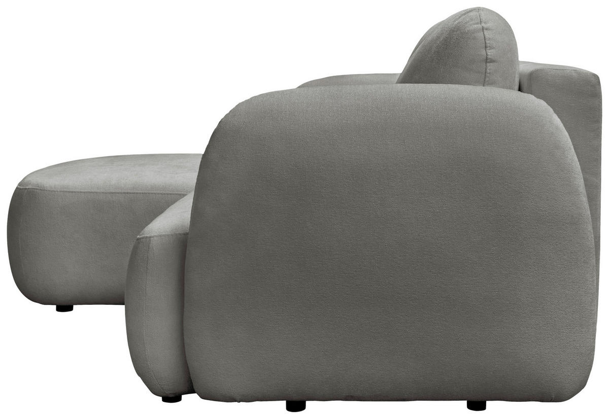 ECKSOFA VELU Grau Chenille  - Schwarz/Grau, Design, Textil (175/270cm) - MID.YOU