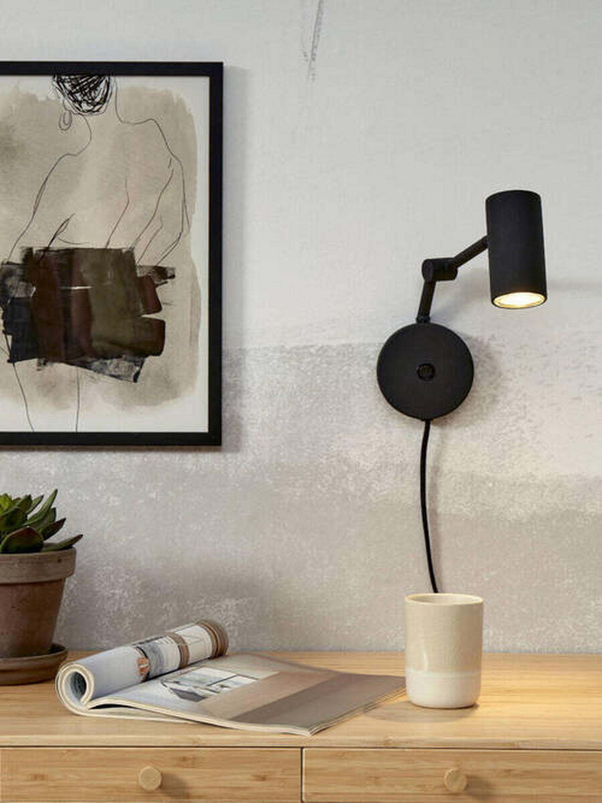 VÄGGLAMPA it's about RoMi 21,6/10,5/18 cm   - svart, Trend, metall (21,6/10,5/18cm) - It's about Romi