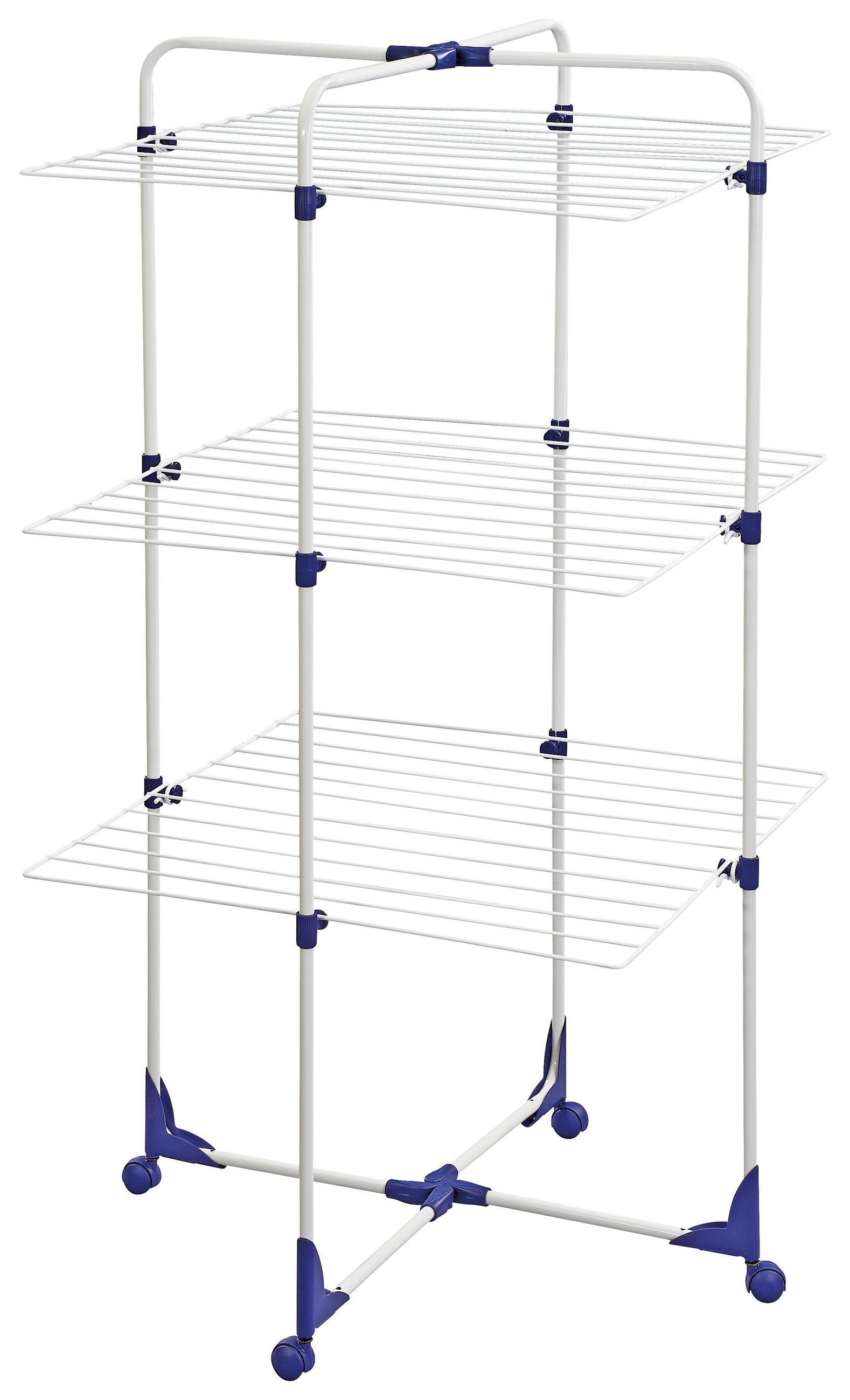 Turmwäscheständer Classic LBH: CLASSIC 81454 68/68/126 cm  - Blau/Weiß, MODERN, Kunststoff (68/68/126cm) - Leifheit