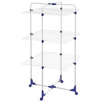 Turmwäscheständer Classic LBH: CLASSIC 81454 68/68/126 cm  - Blau/Weiß, MODERN, Kunststoff (68/68/126cm) - Leifheit