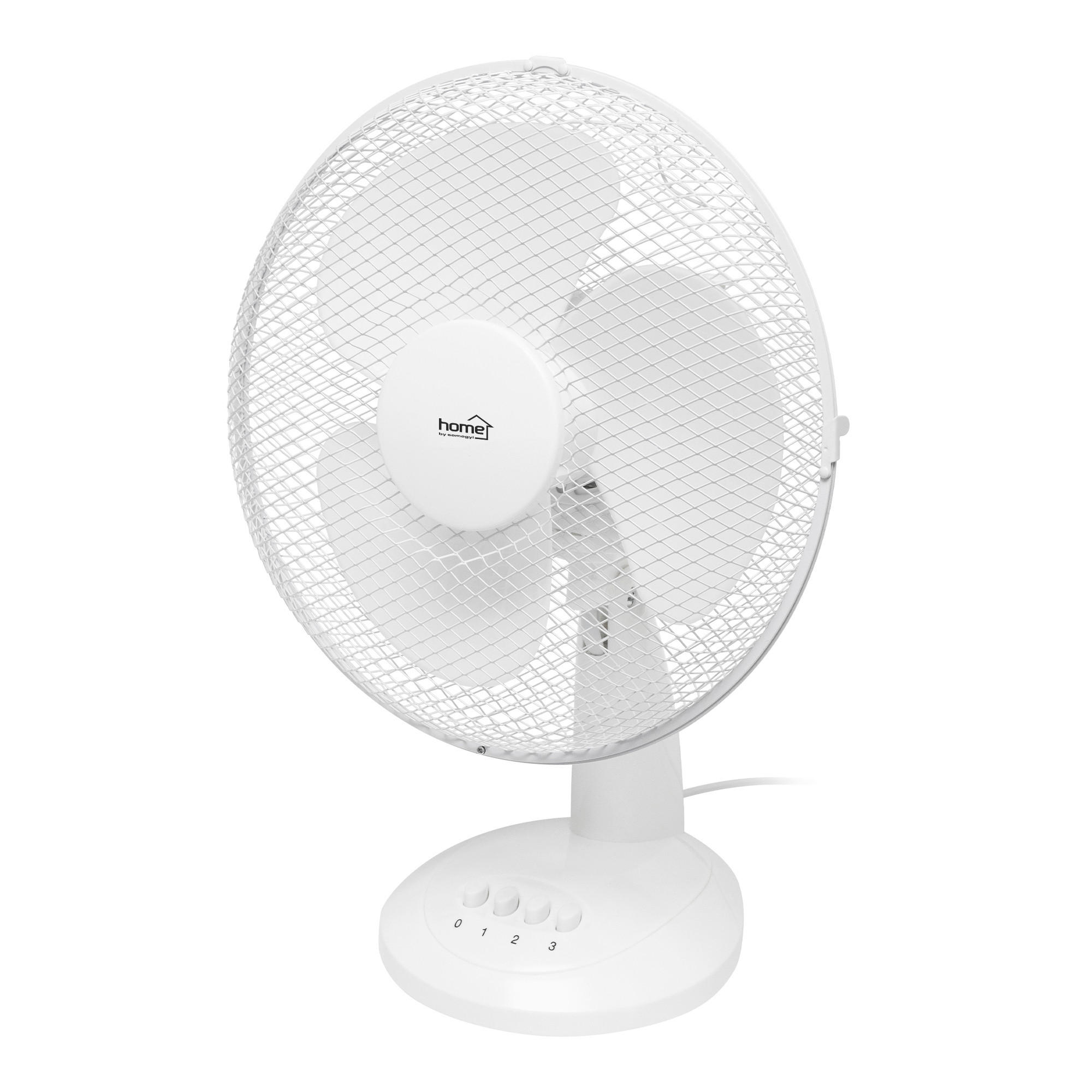 ASZTALI VENTILÁTOR - fehér, Basics, műanyag/fém (47/35/25cm)