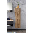 MIDISCHRANK 30/130/35 cm  - Silberfarben/Eiche Wotan, Natur, Holzwerkstoff/Kunststoff (30/130/35cm) - Xora