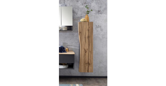 MIDISCHRANK 30/130/35 cm  - Silberfarben/Eiche Wotan, Natur, Holzwerkstoff/Kunststoff (30/130/35cm) - Xora