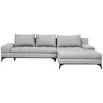 ECKSOFA  in Webstoff Greige  315/212 cm  - Greige/Schwarz, Design, Textil/Metall (315/212cm) - Carryhome