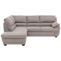 ECKSOFA in Mikrofaser Beige  225/245 cm  - Beige, Design, Kunststoff/Textil (225/245cm) - Livetastic
