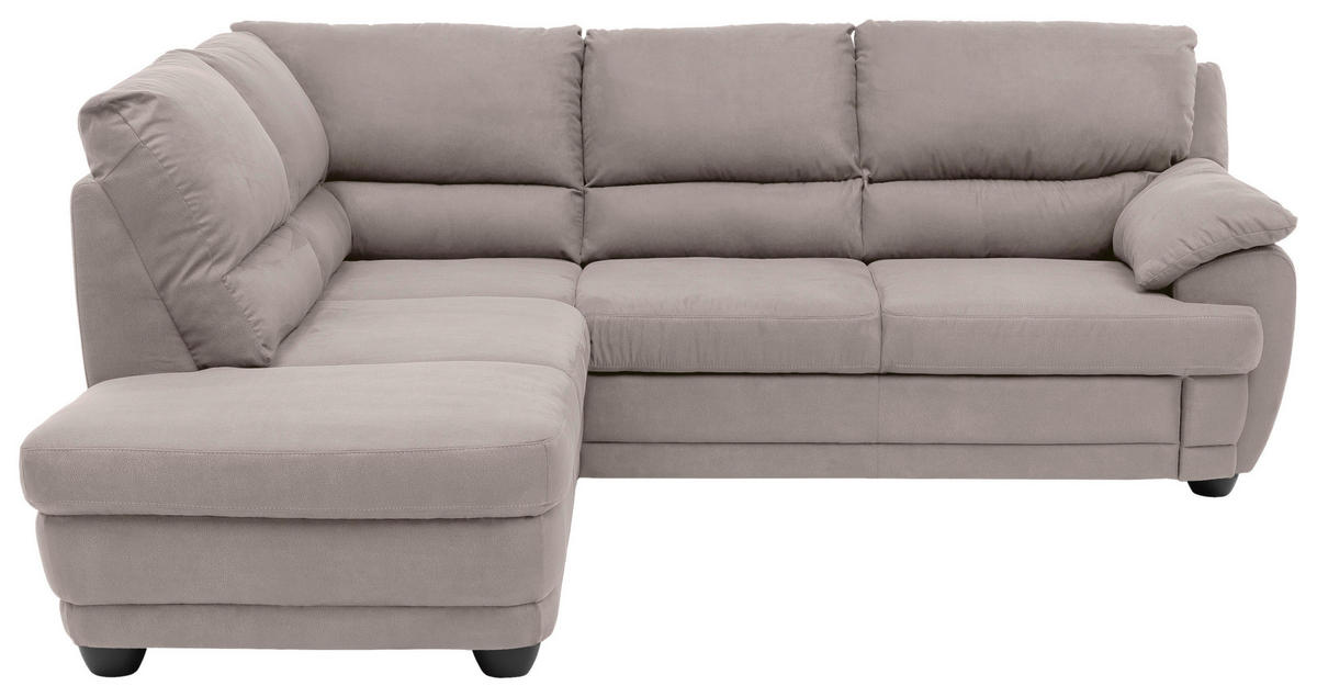 ECKSOFA in Mikrofaser Beige  225/245 cm  - Beige, Design, Kunststoff/Textil (225/245cm) - Livetastic